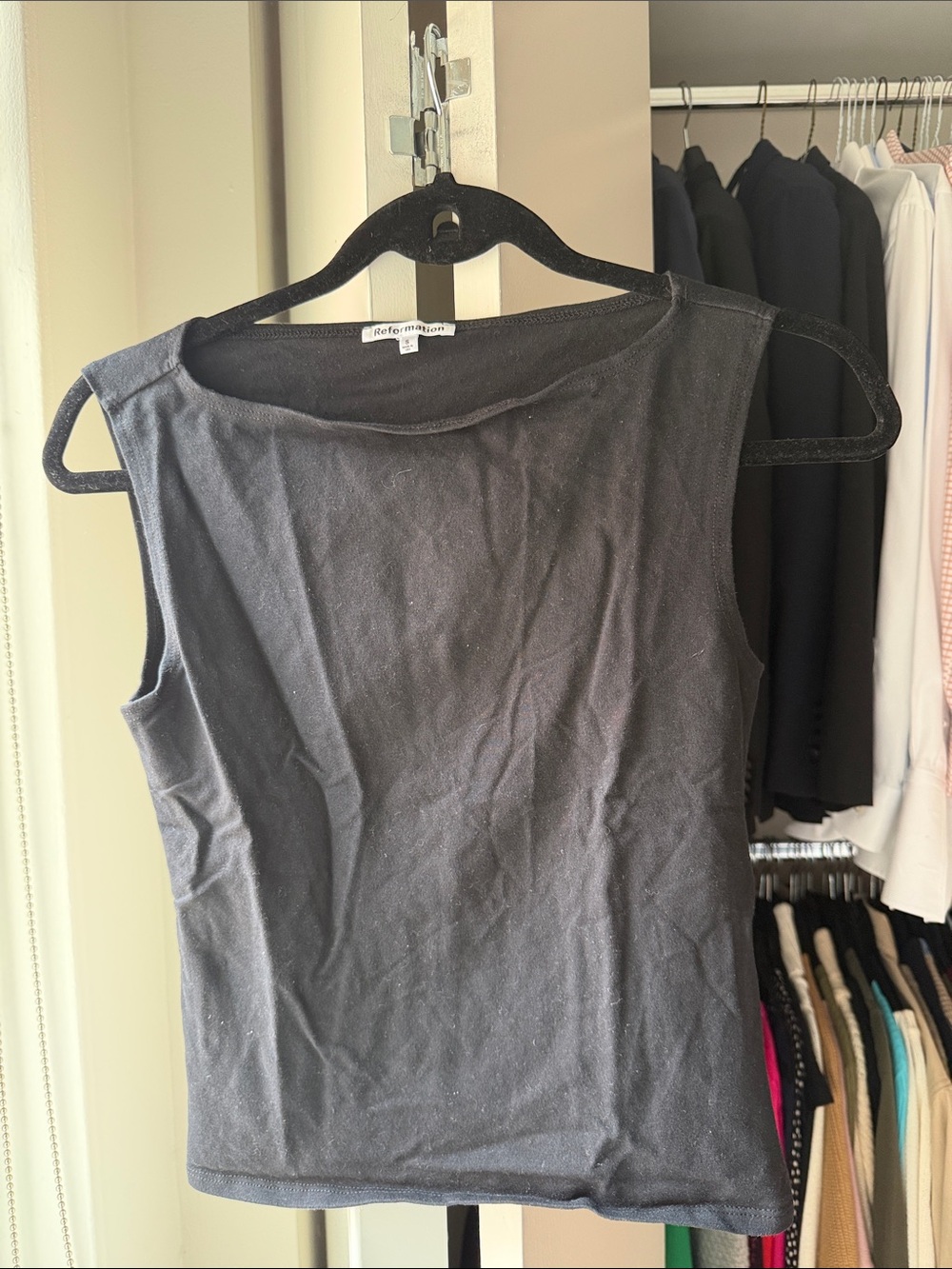 Reformation Black Sleeveless Tank Top
